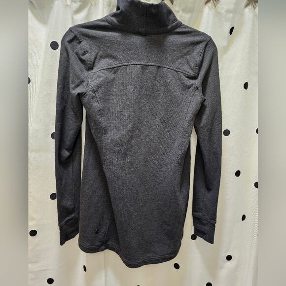 Lululemon Coast Easy Wrap dark grey heathered button jacket size 4 - Picture 2 of 8